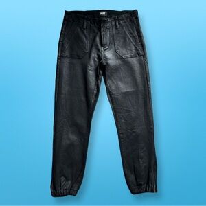 Paige Mayslie Faux Leather Coated Jogger Jean Pants (never worn)